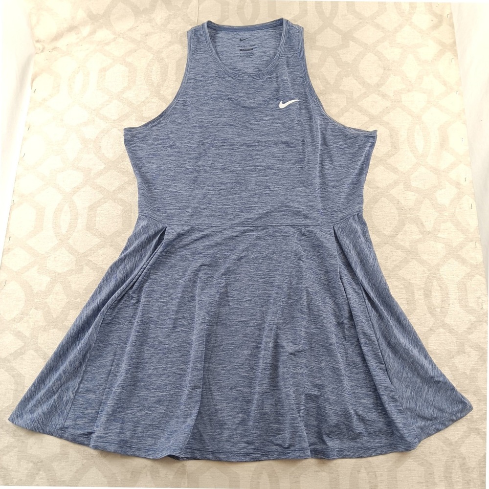Nike Blue Heather Athletic Tank Dress
